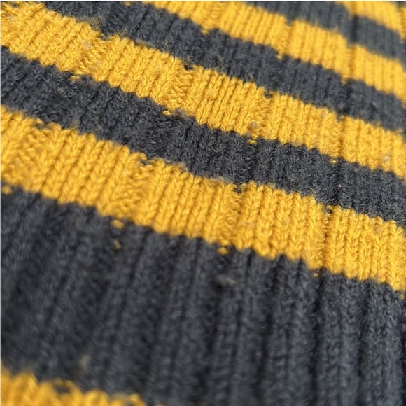 Retro Derek Heart Striped Knit Song Sleeve
V Neck Sweater Top - Picture 6 of 6